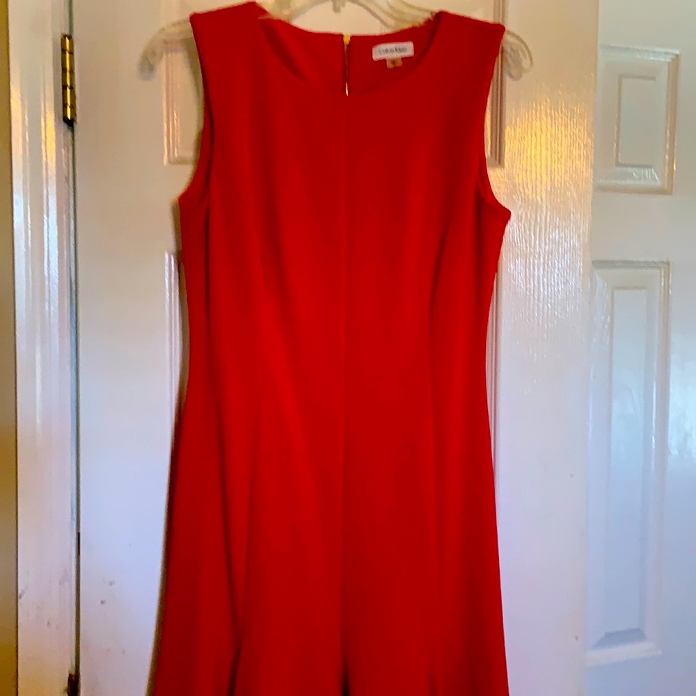Red Calvin Klein . Flare bottom